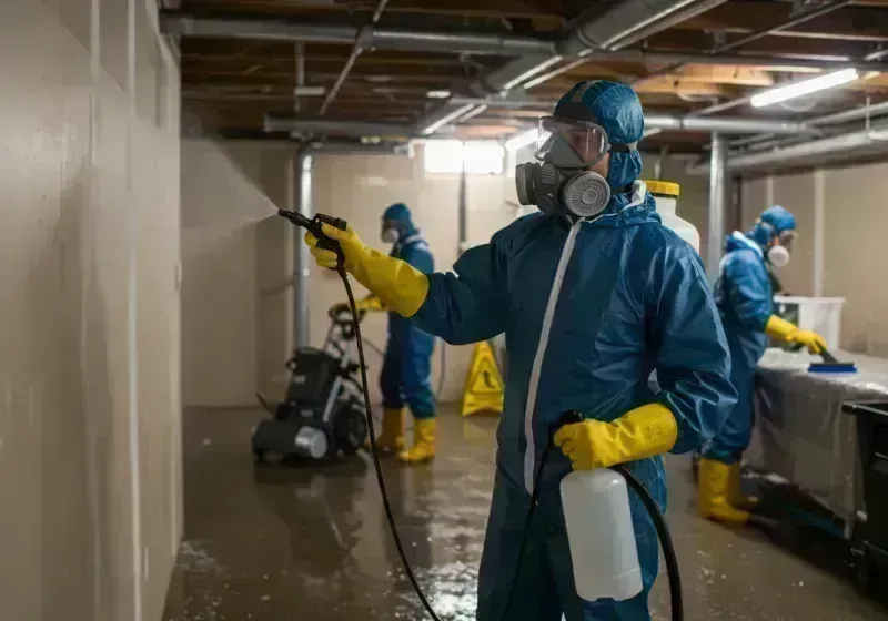 Basement Sanitization and Antimicrobial Treatment process in Gunbarrel, CO