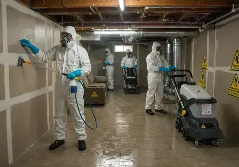 Basement Moisture Removal and Structural Drying process in Gunbarrel, CO